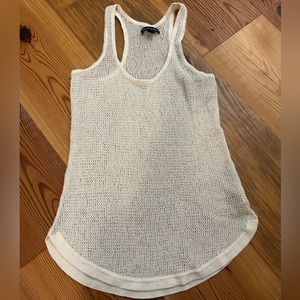 American Eagle Cream Knit Tank Top